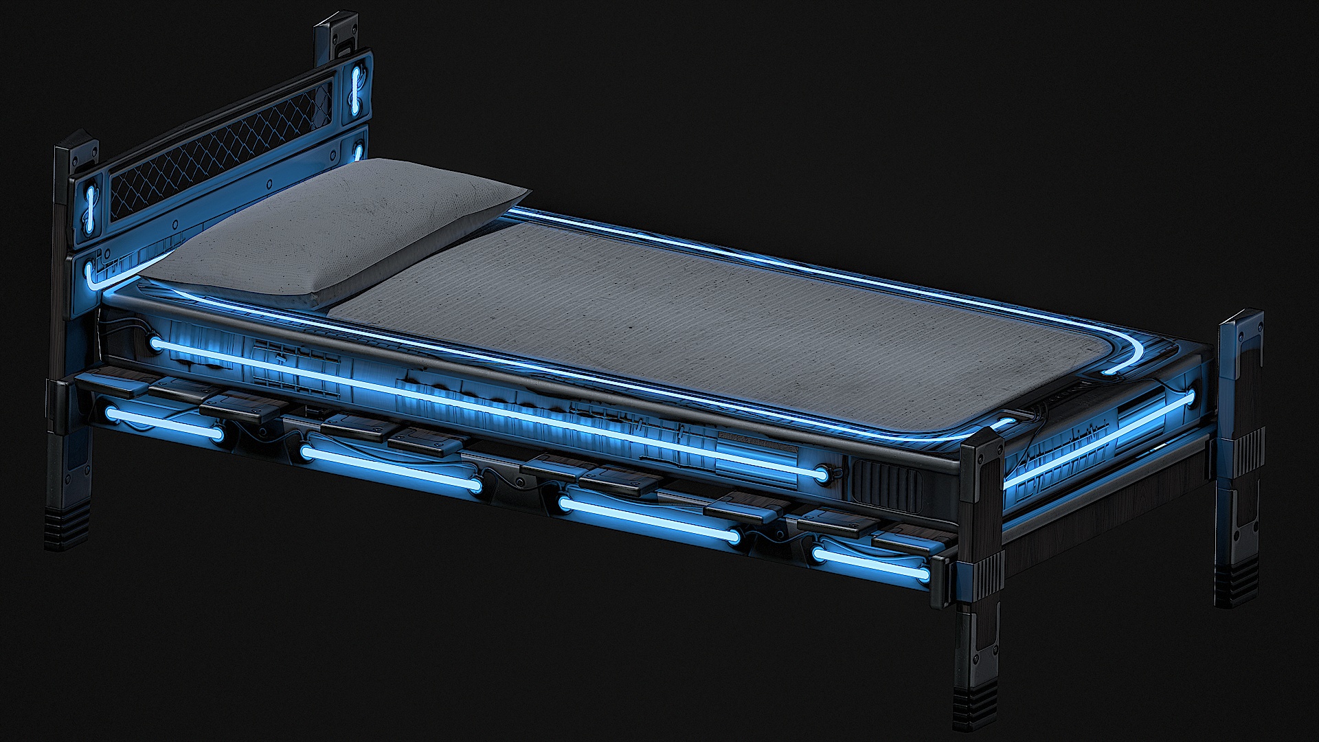 Neon Bed - Blue