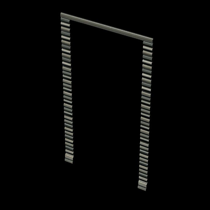 Corrugated wall door #1