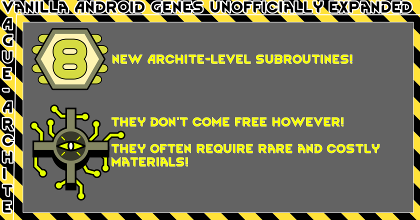 VAGUE - Archite 1.6 fix mod preview for RimWorld