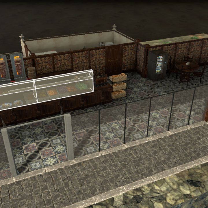 Modern kebab shop