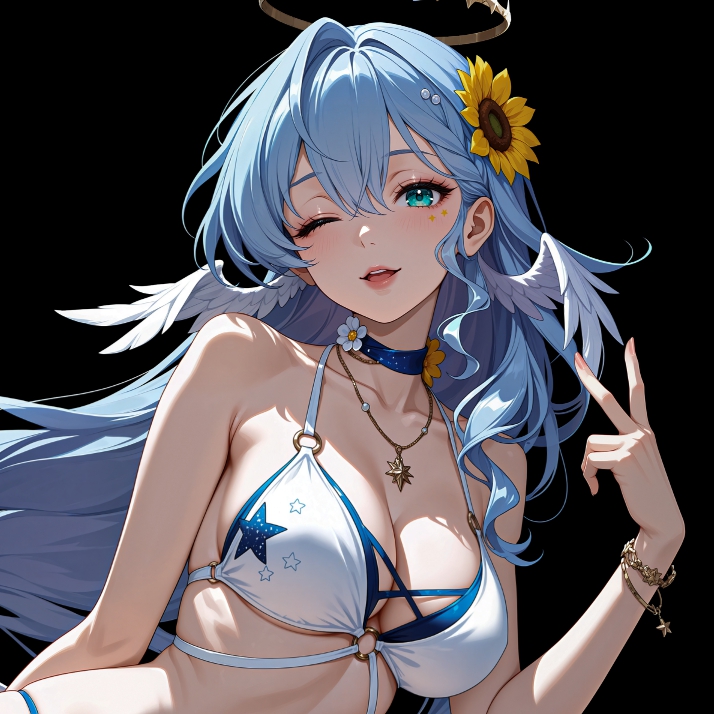 Girl [ Robin from Honkai Star Rail ] | Dark Background | Dark & Colored Versions | 4K preview