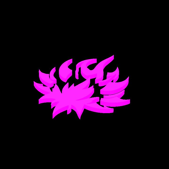 A glowing sigil - pink flame
