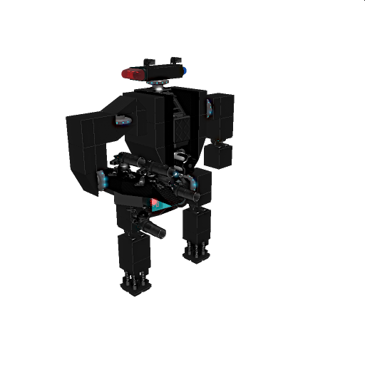 industrial sci-fi themed police mech