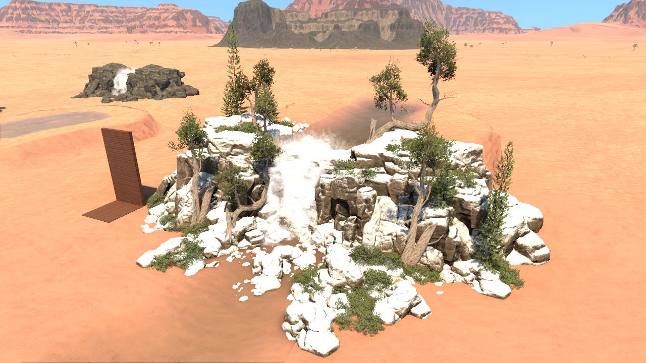 Tall boreal waterfall