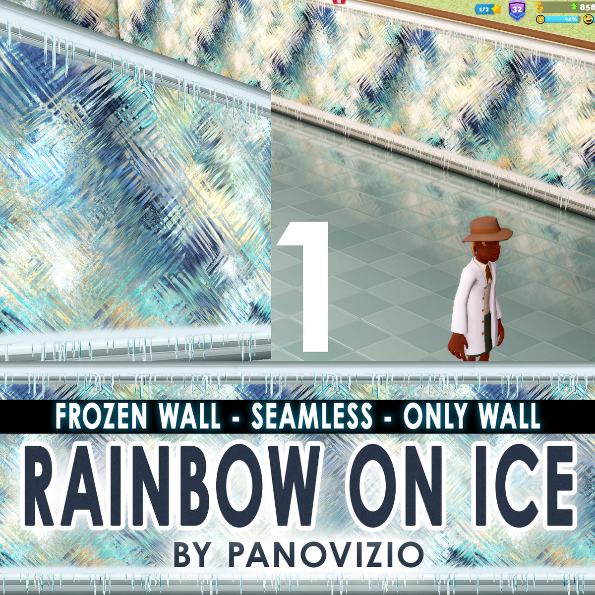 PANO RAINBOW ON ICE - ONLY WALL TEXTURE - NO PIPES SYSTEM