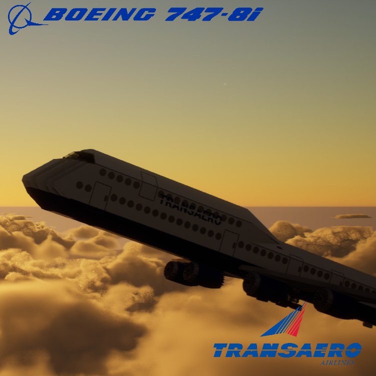 Softbody AIR LINER Boeing 747-8I Transaero