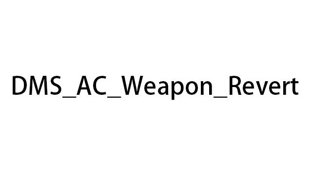 The Dead Man's Switch - AncientCorps Weapon Revert