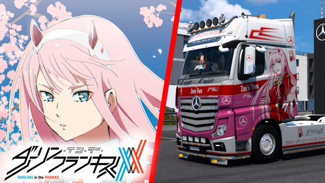 Mercedes Actros MP4 Zero Two - Darling in the FranXX Skin
