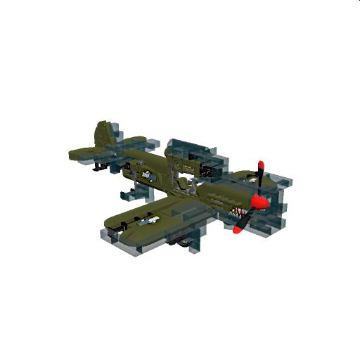WW2 US Fighter Aircraft P40 Warhawk made by HAILEDWARFER