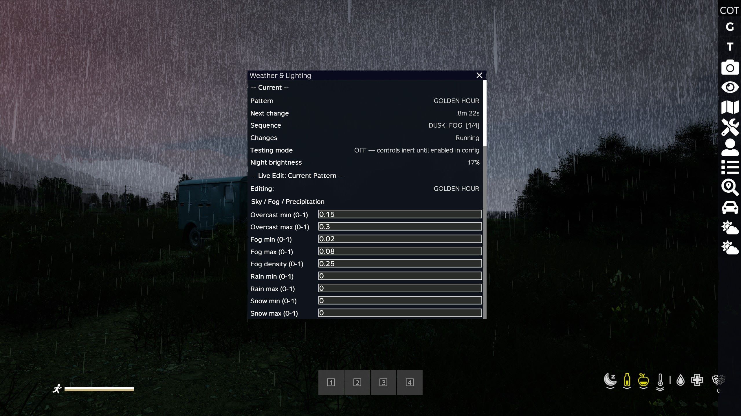 Weather Lighting Control - COT Control Panel