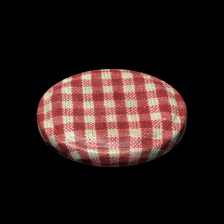 Glass jar lid red