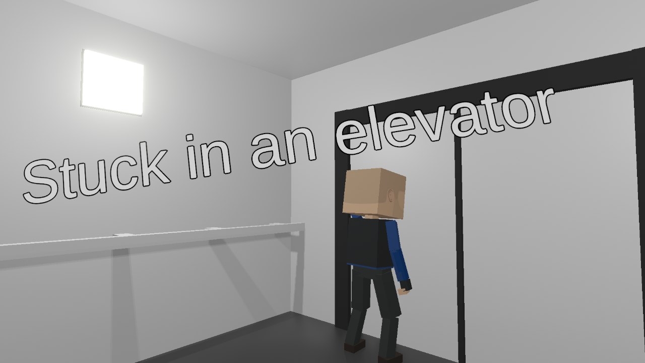 Stuck in an elevator