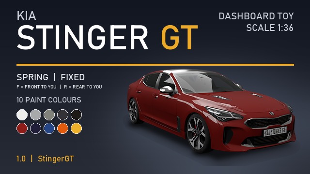 Kia Stinger GT - Dashboard Toy (1:36)