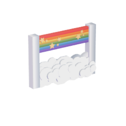 Rainbow Child Themed Kiddie Railing Very Short