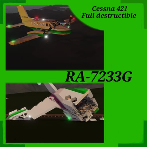 Cessna 421 RA-7233G (Full destructible)