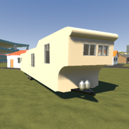 1950s 8x45 "balcony kitchen" style mobile home