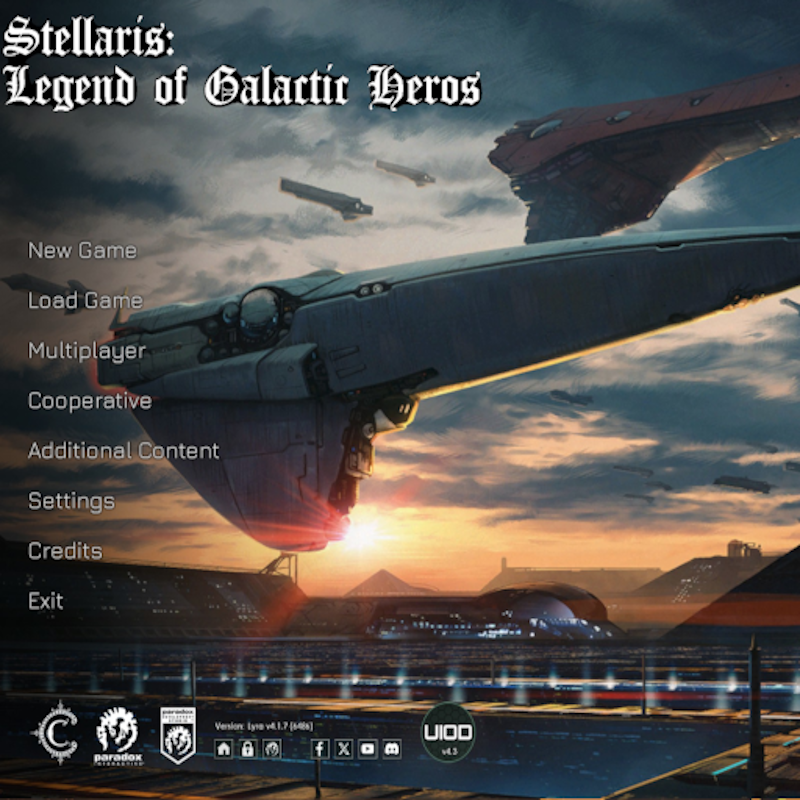 Legend of Galactic Heroes Main Screen