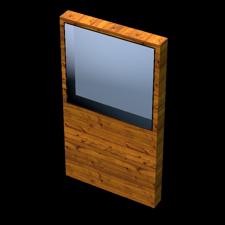 Wood + glass wall 1
