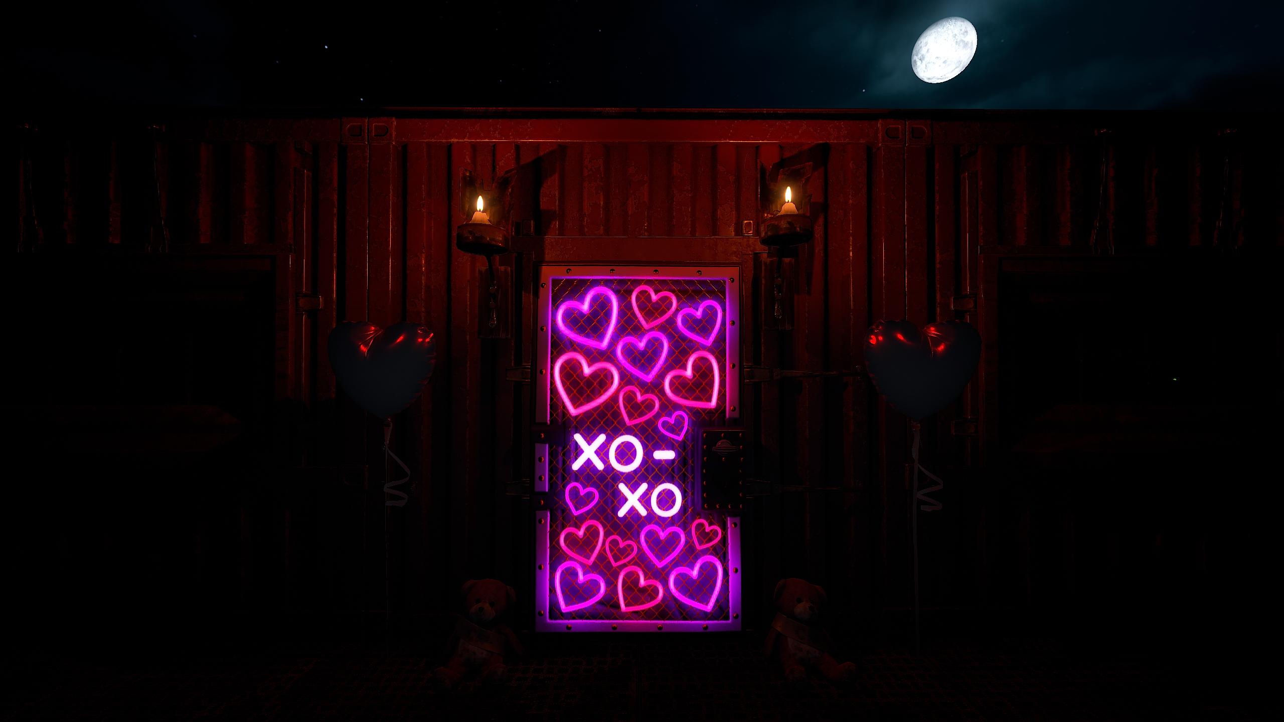 Neon Hearts Sheet Metal Door thumbnail 4