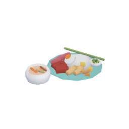 四寶燒味飯 配 列湯