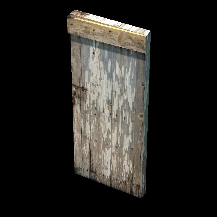 wooden door #5 low poly