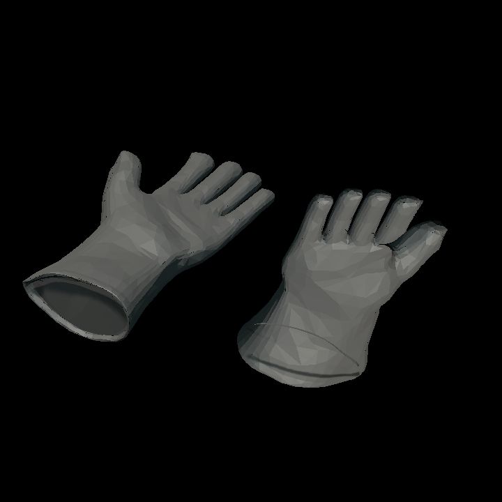 Gloves pair lying up colourable