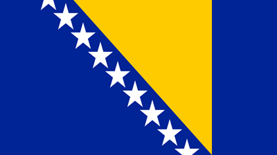 The flag of Bosnia and Herzegovina