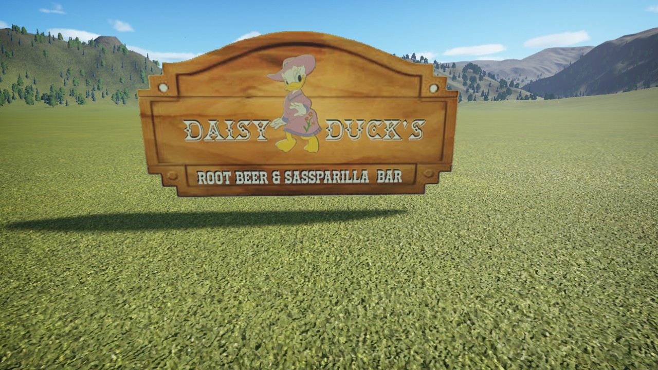 MM-DaisyDucksSarsparillaBarSignLg