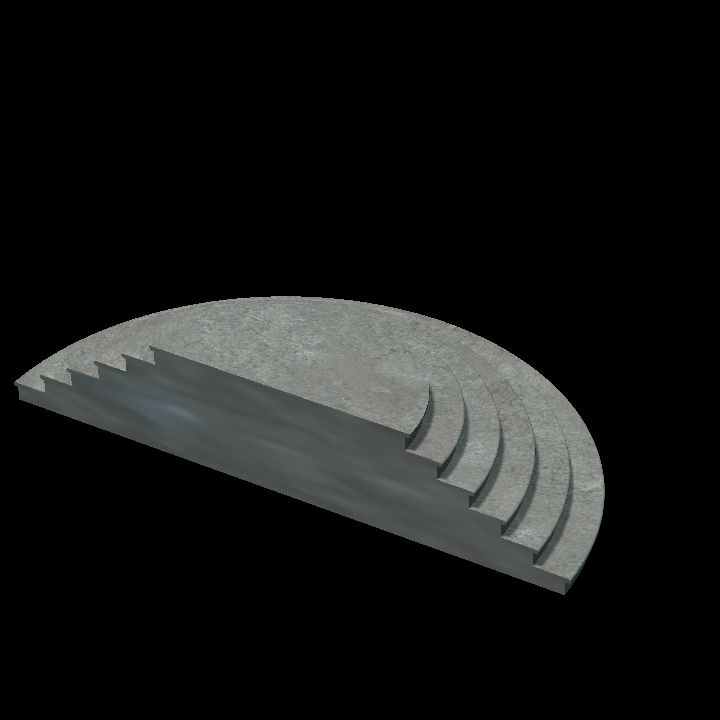Half round platform 6 steps
