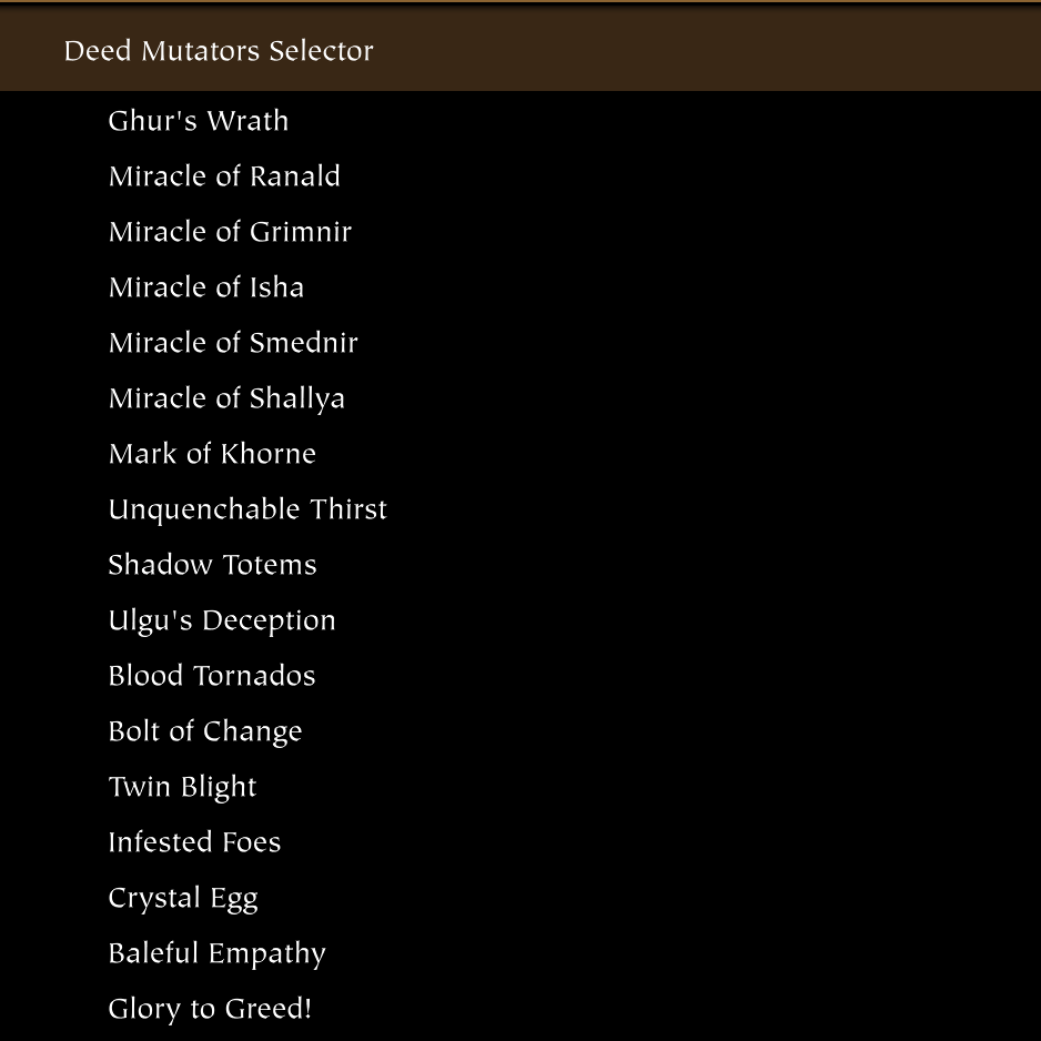 Deed Mutators Selector [Fix]
