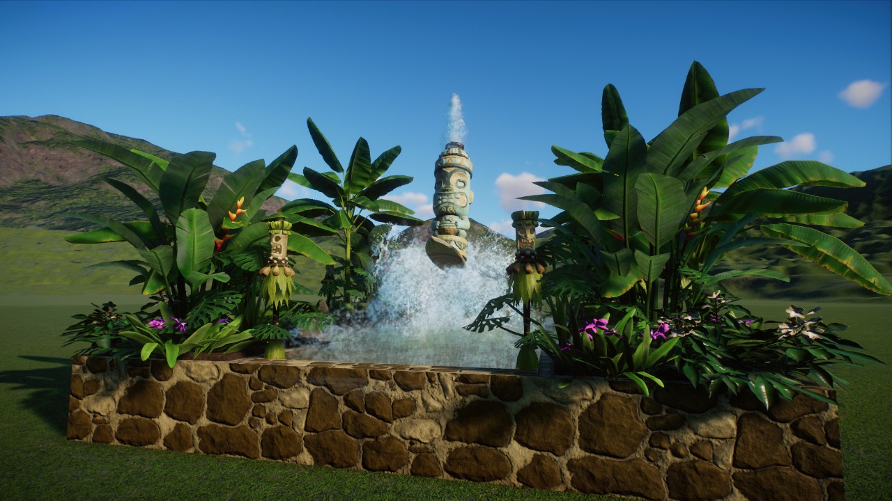 Tropical Party Surfer Fountain