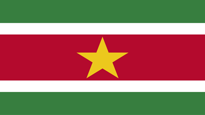 The flag of Suriname