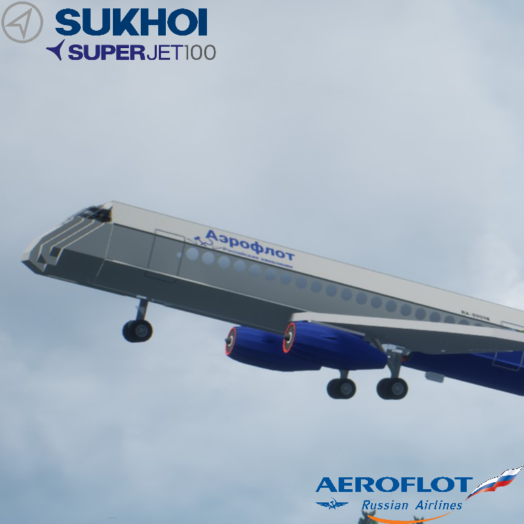 Softbody AIR LINER Sukhoi SuperJet 100-95B Aeroflot Russian Airlines [REMASTERED]