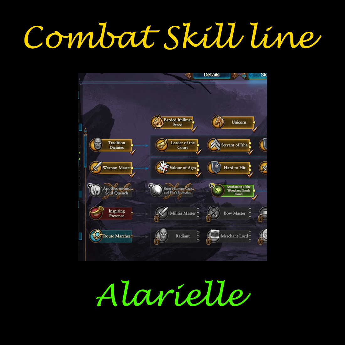 [High Elves/Alarielle]Combat Skill Line for Alarielle