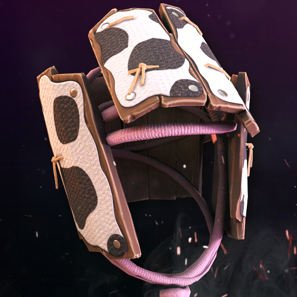 Cow Moo Flage Wood Armor Helmet