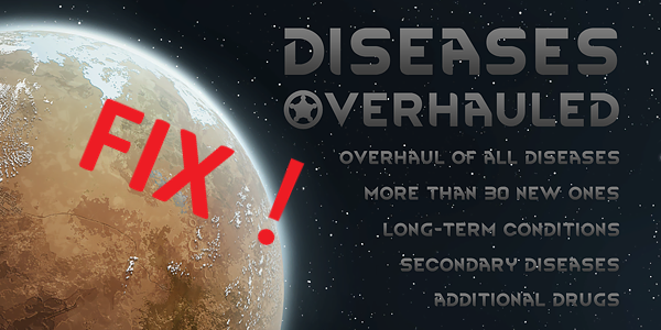 Diseases Overhauled Fix mod preview for RimWorld
