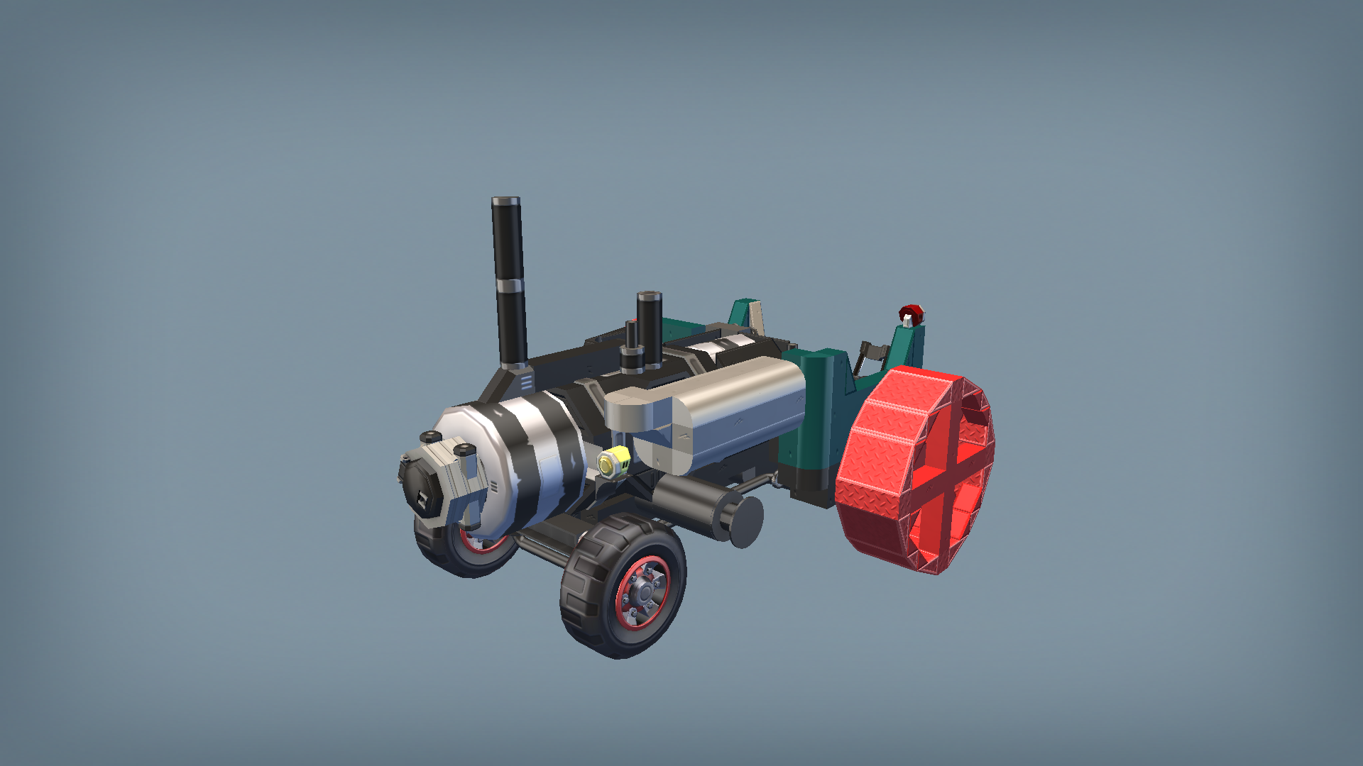 Old steam tractor