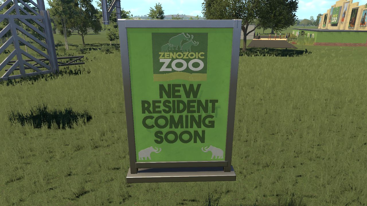 Zenozoic Zoo New Resident Sign