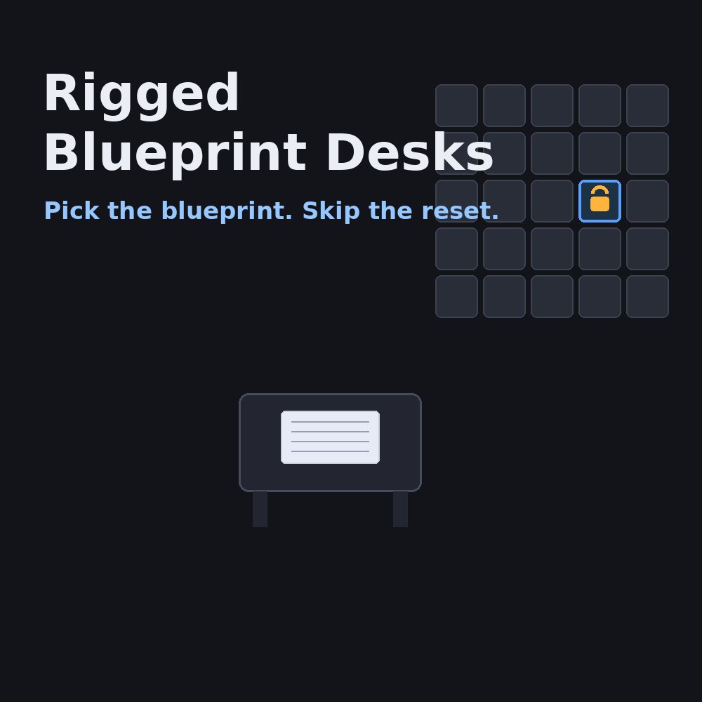 Rigged Blueprint Desks