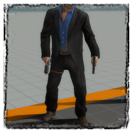 Nick Body - Black Pinstripe Suit