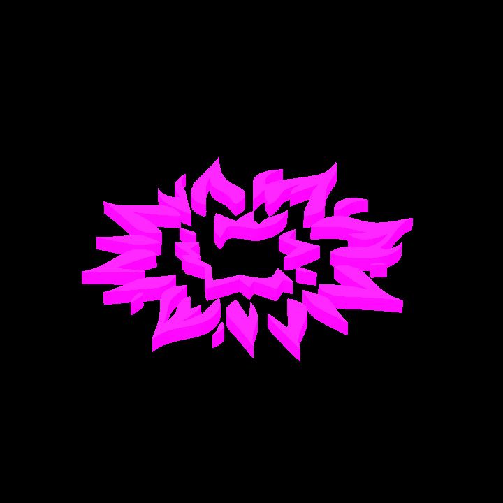 A glowing sigil - pink burst