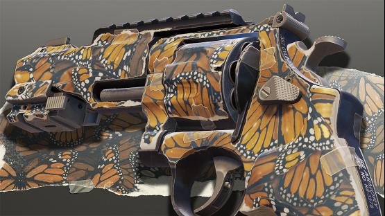R8 Revolver | Paper Collage (Monarch)