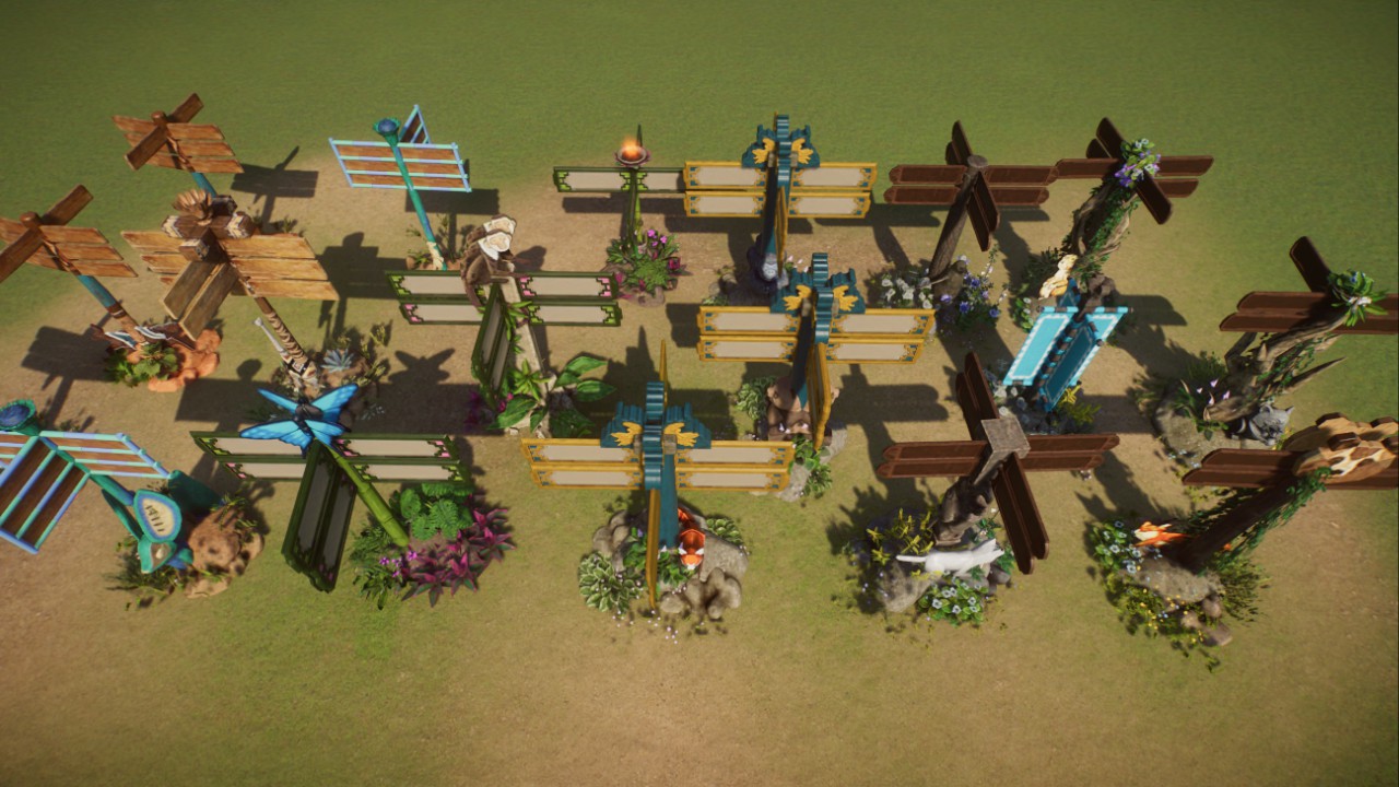 18x signposts for 6 continents