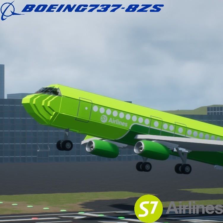 Softbody AIR LINER 737-8ZS S7 Airlines
