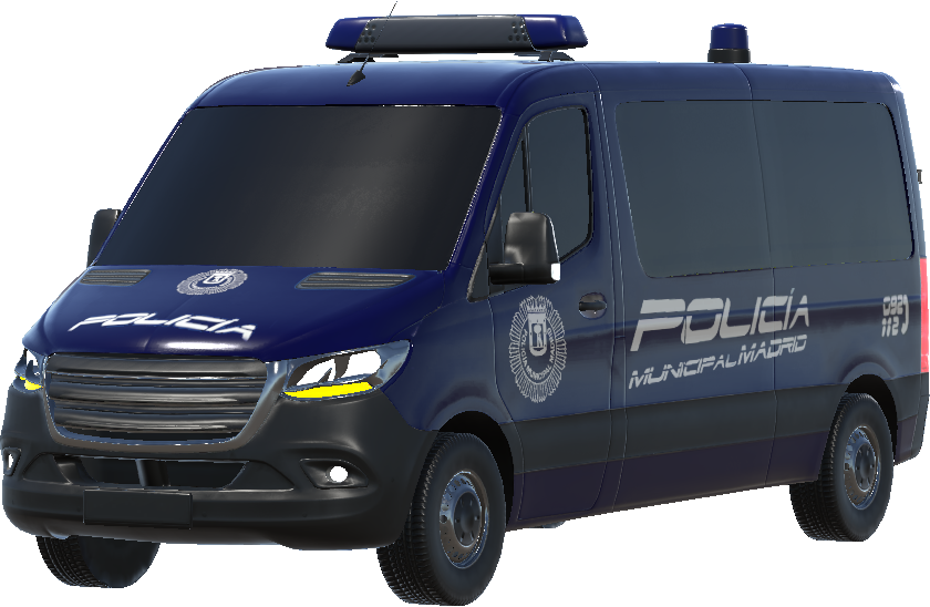 Spanish local police riot unit / policia municiopal de madrid furgon antidisturbios (españa)