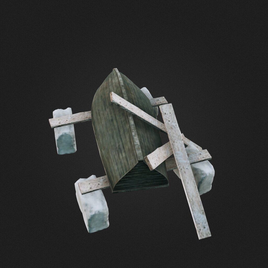 boat on blocks