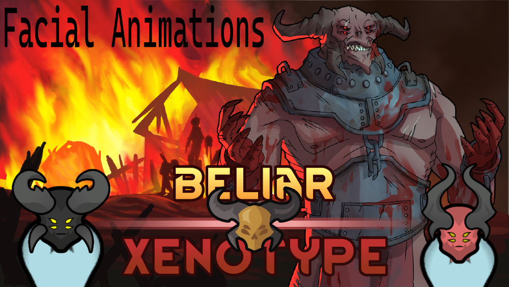 Beliar Facial Animations mod preview for RimWorld