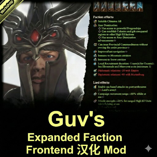 汉化 Guv's Expanded Faction Frontend Mod