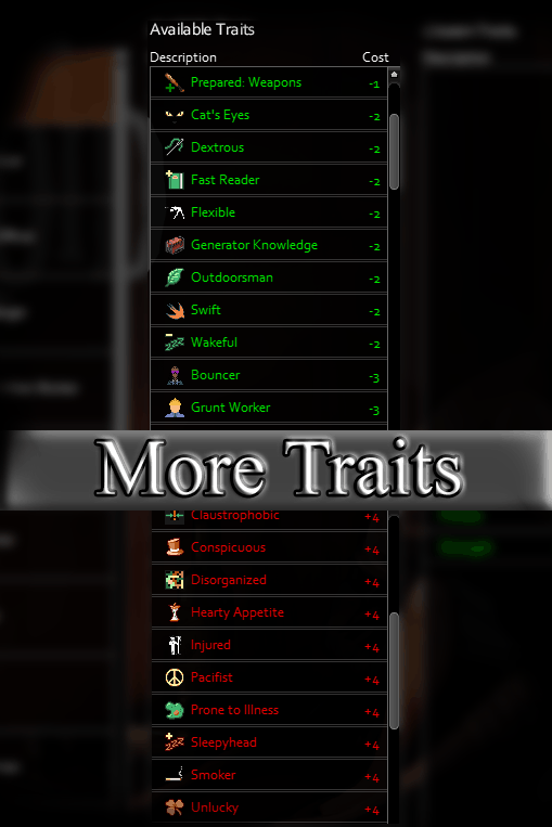 [42.20] More Traits Fix - GymGoer crash – Project Zomboid Mod