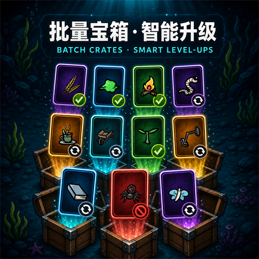 Batch Crates & Level-Ups / 批量宝箱与升级